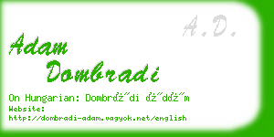 adam dombradi business card